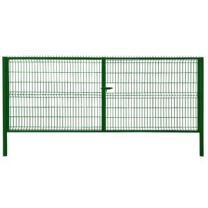 Puerta para Obra - Abatible 2 hojas - Para Obra - Malla Plegada Hércules - Verde