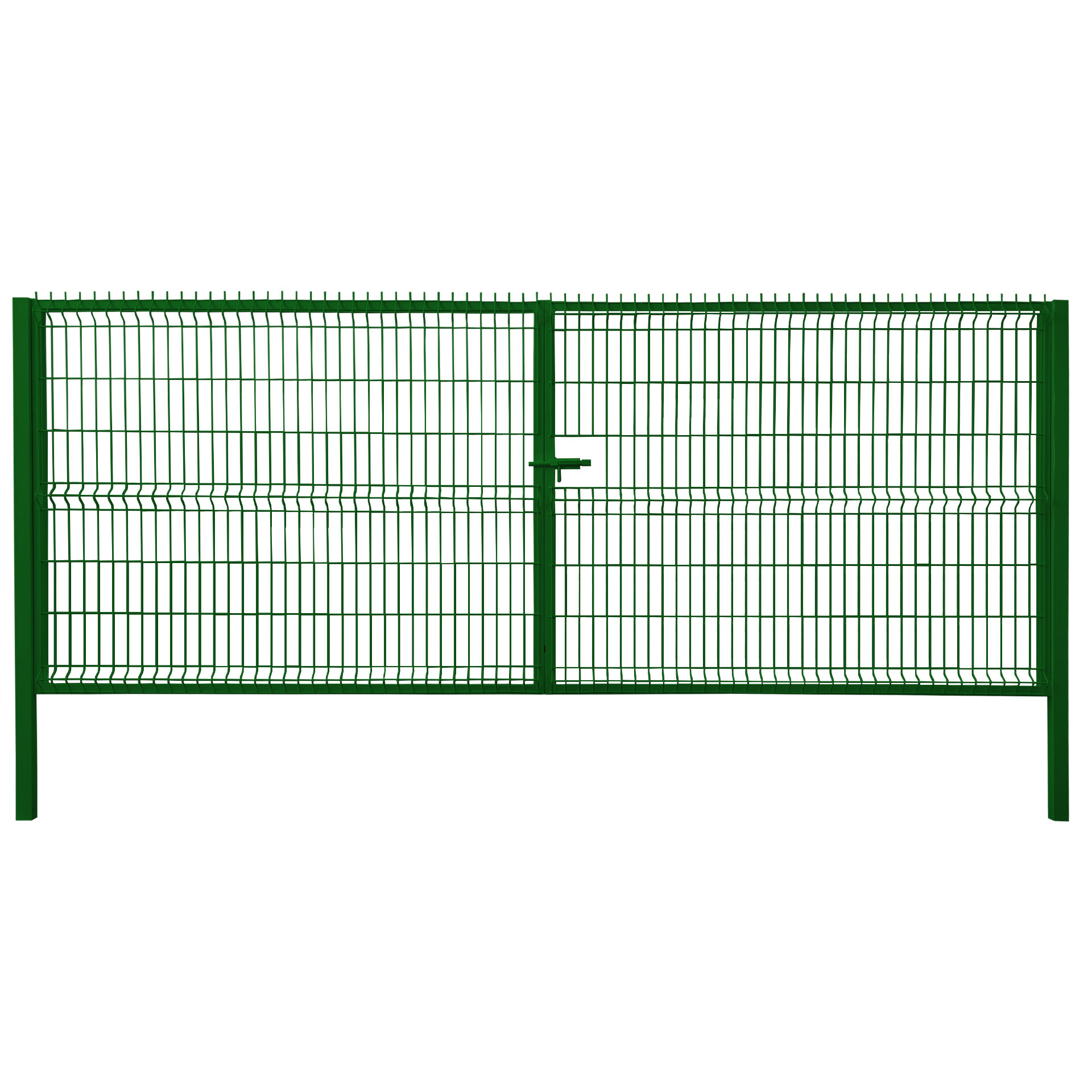 Puerta para Obra - Abatible 2 hojas - Para Obra - Malla Plegada Hércules - Verde